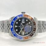 Copy Rolex GMT-Master II Blue/Brown Bezel Stainless Steel Watch 40mm Jubilee Strap